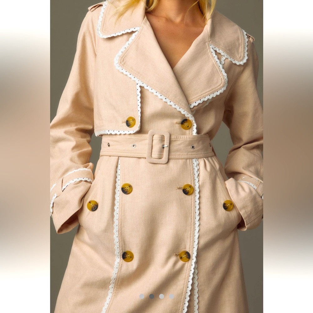 AVEC Les Filles rickrack trench coat